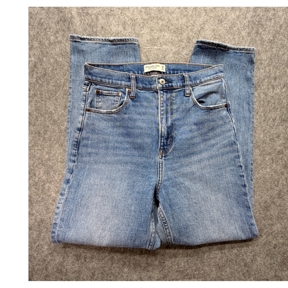 Abercrombie & Fitch The Loose High Rise 90s Straight Jeans Light Blue Size 26/2